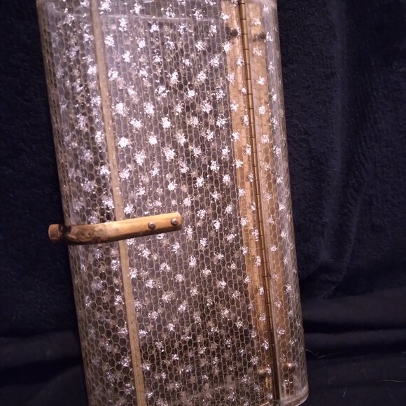Clutch Vintage Lucite - 1950s - Gold Stardust Pattern - Picture 2 of 6